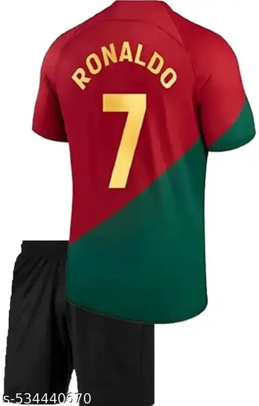 Sports Soccer Football Portugal Team Cristiano Ronaldo 7 Football Jersey Home Kit Boys Kids