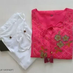 Woman's Rayon Kurti With Palazzo