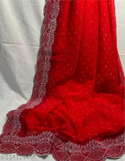 new fancy design stone saree