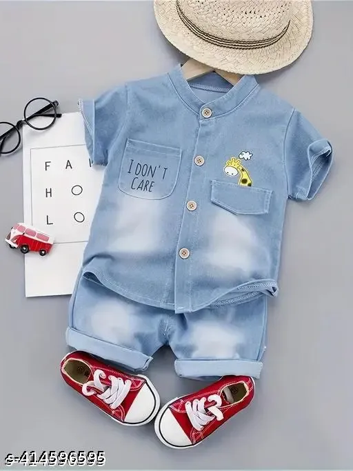 NEW SUMMER BABY BOYS DENIM CLOTHING SETS