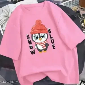 Loose Fit" Pure Cotton Print Oversized T-shirt" Pink