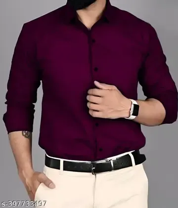 KOSAM Classy CREATIVE Formal Shirts For Men - BLACK