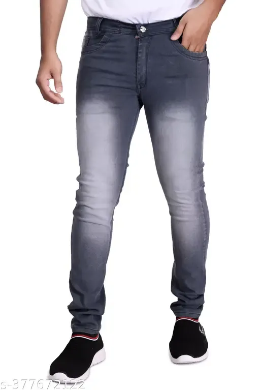 Men Denim Stylish Casual /Jeans Pant (Grey)