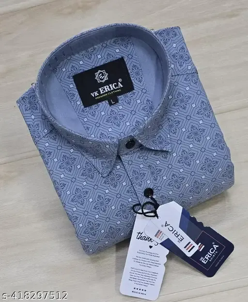 DIVIK's Pure Cotton Blend Star Digital Printed Formal / casual shirts for man