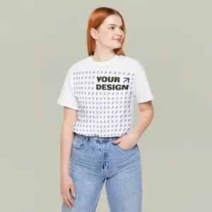 Custom Design White Graphic Tee